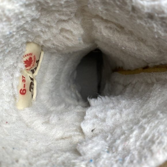 Vntg Blondo Canada Shearling‎ Lined Beige Leather / Suede Women's Sz US 6 Boots - Picture 16 of 16